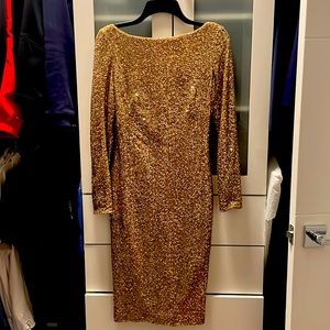 Gold sequence dress from Ralph Lauren. Worn once!!